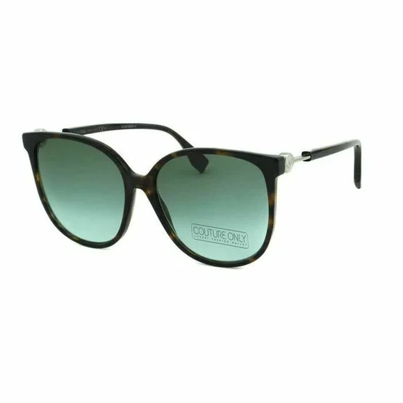 New Fendi Women Oversized Sunglasses FF-0374S-086-EQ Havana Brown Rectangular - Picture 2 of 8